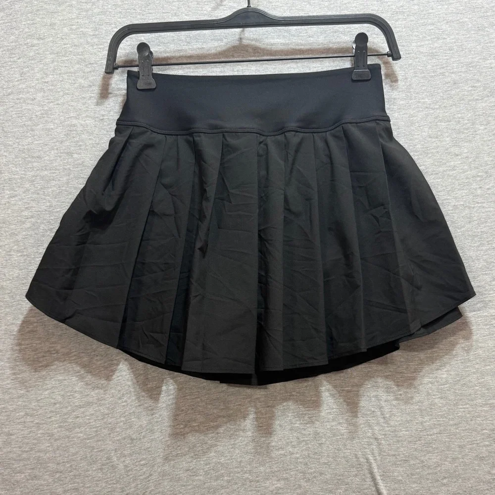 Old Navy Skort Women Small Black StretchTech Pleated Athletic Tennis Golf Skirt